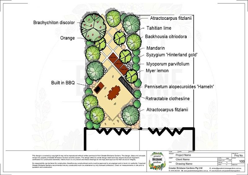 garden design draft sketch