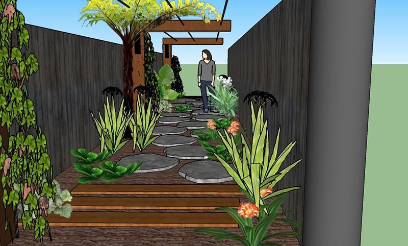 hand drawn garden draft